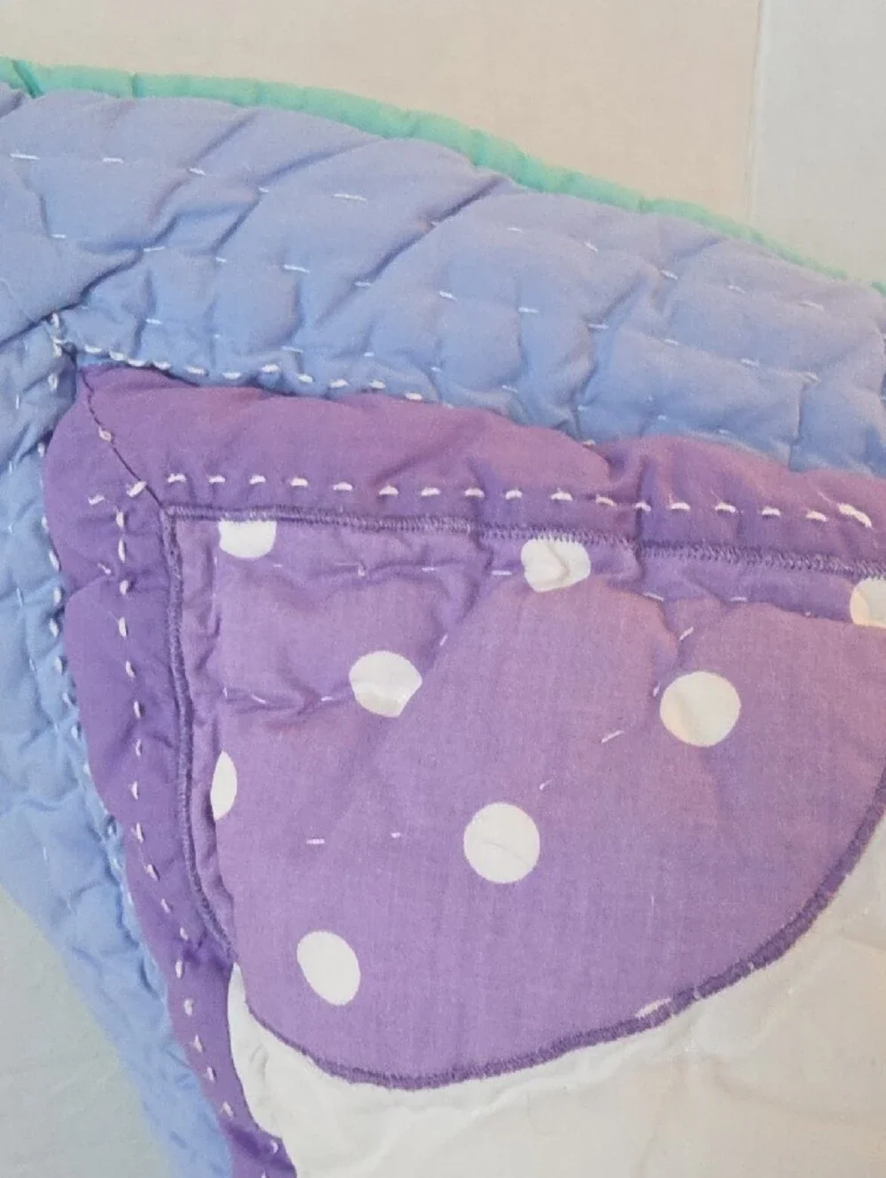 Pottery Barn Teen Vintage Dottie Purple Quilted Cotton Standard Pillow Shams